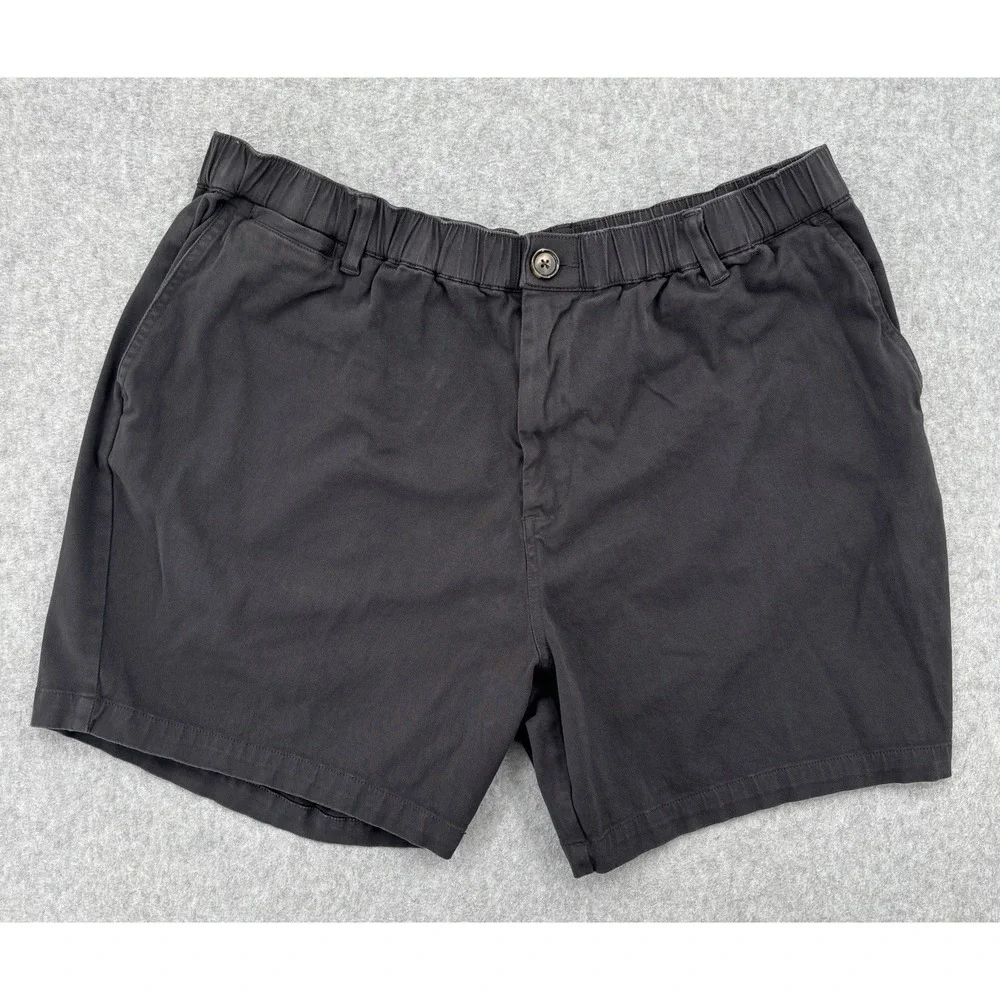 COVE USA Men's Chino Shorts 38W 5L Gray Stretch Cotton Elastic Waist